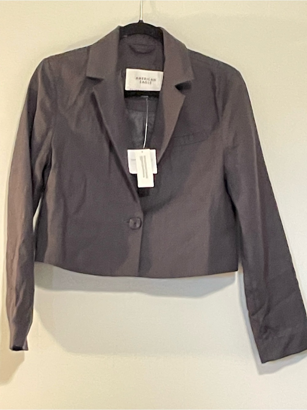American Eagle Outfitters Cropped Charcoal Blazer. Item # 11626
